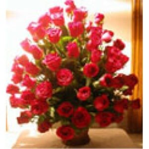 50 Red Roses Basket