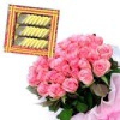 Kaju-Kathli -10-Pink-Roses Kaju-Kathli -10-Pink-Roses