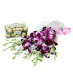 Orchids-with-Ferrero-Rocher -Gift For Mom