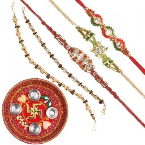 Rakhi-thali-n-5-rakhis Rakhi-thali-n-5-rakhis
