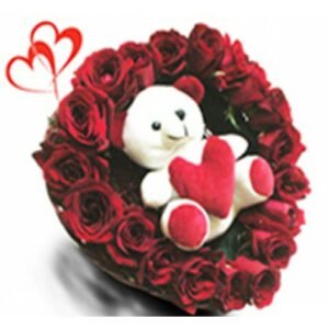 Heart-Shaped Red Roses