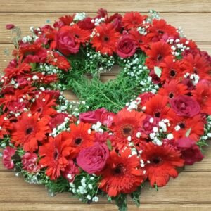 Red Gerberas Wreath