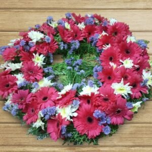 Pink gerberas wreath