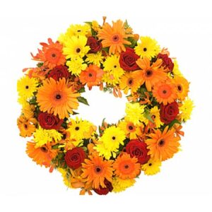 Orange-n-Yellow-Flowers-Wreath